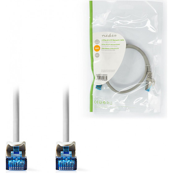 Nedis CCGP85330GY05 CAT6a Cable S/FTP RJ45 Male RJ45 Male 0.50 m Round LSZH Grey