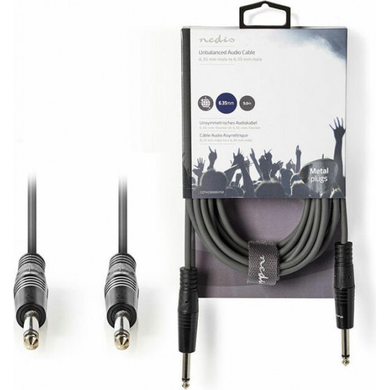 NEDIS COTH23000GY50 Unbalanced Audio Cable 6.35 mm Male - 6.35 mm Male 5.0 m Gre