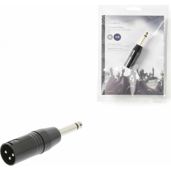 NEDIS COTP15942BK XLR Adapter Mono XLR 3-pin Male - 6.35 mm Male Black