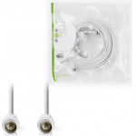 NEDIS CSGP40200WT100 Coax Cable IEC (Coax) Male IEC (Coax) Male Nickel Plated 90