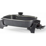 NEDIS FCSP110EBK40 Electric Skillet Pan, 40 cm, Thick-cast Aluminium Body