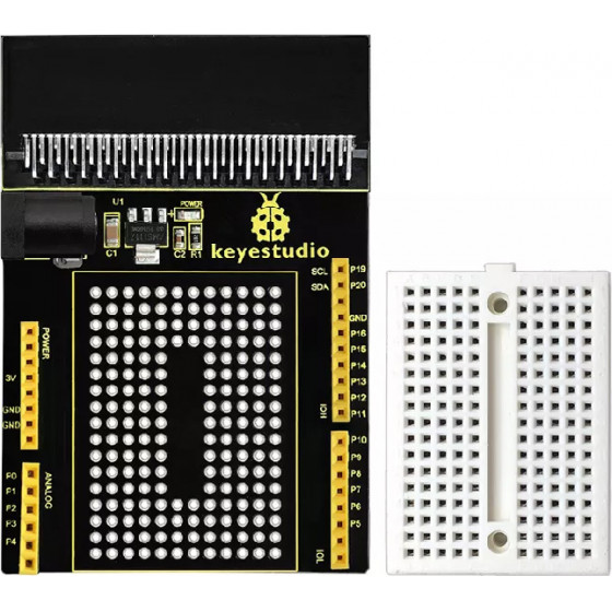 Keyestudio Micro:bit prototyping shield V1 , �� small breadboard - (KS0292)