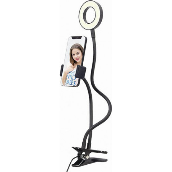 Gembird selfie ring light with phone holder - (LED-RING4-PH-01)