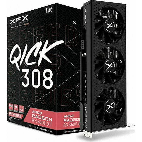 XFX Radeon RX 6600 XT QICK308 Speedster 8 GB GDDR6 (Non-LHR) - (RX-66XT8LBDQ)