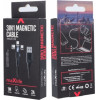 Maxlife magnetic data cable lightning micro usb Type C 1m 2A black - (MXCUC02)