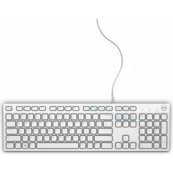 Dell KB216 keyboard USB QWERTY US International White - (580-ADGM)