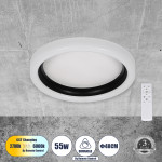 GloboStar ���������� ������ ������ LED CCT 55W 6376lm 120� AC 220-240V �� ��������������� All In One ����� ����� 6000k+������ ����� 4500k+����� ����� 2700k Dimmable �48cm - ����� - 3 Years Warranty - (61034)