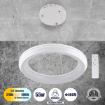 GloboStar �������� ���������� ������ ������ LED CCT 55W 6376lm 120� AC 220-240V �� ��������������� All In One ����� ����� 6000k+������ ����� 4500k+����� ����� 2700k Dimmable �48cm - ����� - 3 Years Warranty - (61044)