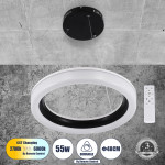 GloboStar �������� ���������� ������ ������ LED CCT 55W 6376lm 120� AC 220-240V �� ��������������� All In One ����� ����� 6000k+������ ����� 4500k+����� ����� 2700k Dimmable �48cm - ����� - 3 Years Warranty - (61037)