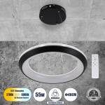 GloboStar �������� ���������� ������ ������ LED CCT 55W 6376lm 120� AC 220-240V �� ��������������� All In One ����� ����� 6000k+������ ����� 4500k+����� ����� 2700k Dimmable �48cm - ����� - 3 Years Warranty - (61043)