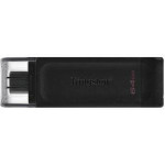 Kingston Technology DataTraveler 70 USB flash drive 64 GB USB Type-C 3.2 Gen 1 (3.1 Gen 1) Black - (DT70/64GB)