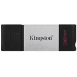 Kingston Technology DataTraveler 80 USB flash drive 32 GB USB Type-C 3.2 Gen 1 (3.1 Gen 1) Black,Silver - (DT80/32GB)