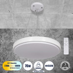 GloboStar �������� ���������� ������ LED CCT 76W 8372lm 120� AC 220-240V �� �������� �������� ���� ���������������� All In One ����� ����� 6000k+������ ����� 4500k+����� ����� 2700k Dimmable �45cm - ����� - 3 Years Warranty - (61018)