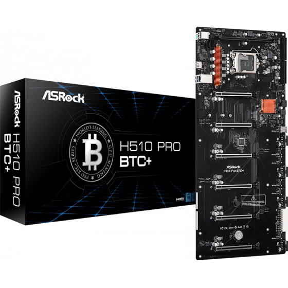 ASrock H510 Pro BTC+ Motherboard (1200) - (90-MXBGL0-A0UAYZ)