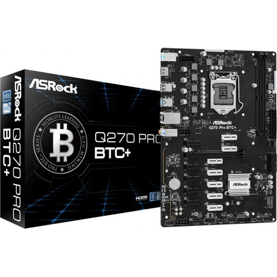 ASRock Q270 Pro BTC+ (1151) - (90-MXBHM0-A0UAYZ)