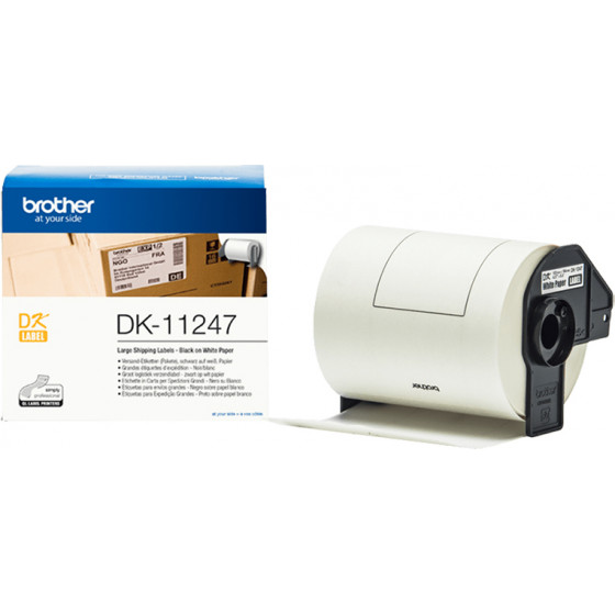 Brother DK-11247 Label Roll - Black on White, 103mm x 164mm - (DK11247)