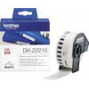 Brother DK-22210 Continuous Paper Label Roll - Black on White, 29mm wide - (DK22210)