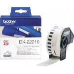 Brother DK-22210 Continuous Paper Label Roll - Black on White, 29mm wide - (DK22210)