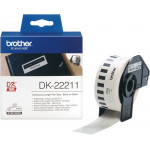 Brother DK-22211 Continuous Film Label Roll - Black on White, 29mm - (DK22211)
