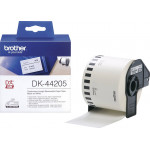 Brother DK-44205 Continuous Paper Label Roll with Removable Adhesive - Black on White, 62mm - (DK44205)