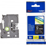 Brother TZe-325 Labelling Tape Cassette - White on Black, 9mm wide - (TZE325)
