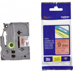 Brother TZe-421 Labelling Tape Cassette - Black on Red, 9mm wide - (TZE421)