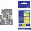 Brother TZe-611 Labelling Tape Cassette - Black on Yellow, 6mm wide - (TZE611)