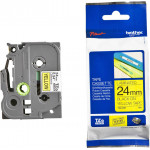 Brother TZe-651 Labelling Tape Cassette - Black on Yellow, 24mm wide - (TZE651)