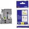Brother TZe-S221 Labelling Tape Cassette - Black on White Strong Adhesive, 9mm wide - (TZES221)