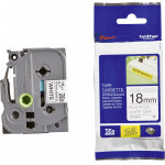 Brother TZe-S241 Labelling Tape Cassette - Black on White Strong Adhesive, 18mm wide - (TZES241)