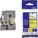 Brother TZE-S651 Labelling Tape Cassette - Black on Yellow Strong Adhesive, 24mm wide - (TZES651)