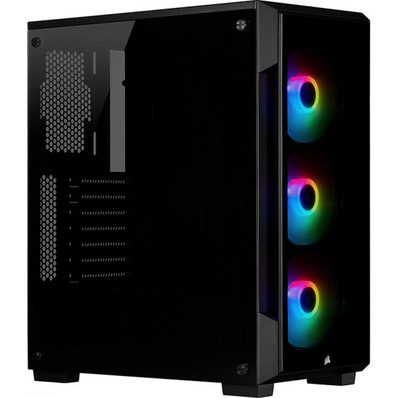 Corsair iCUE 220T RGB Tempered Glass Mid-Tower Smart Case - Black - (CC-9011190-WW)
