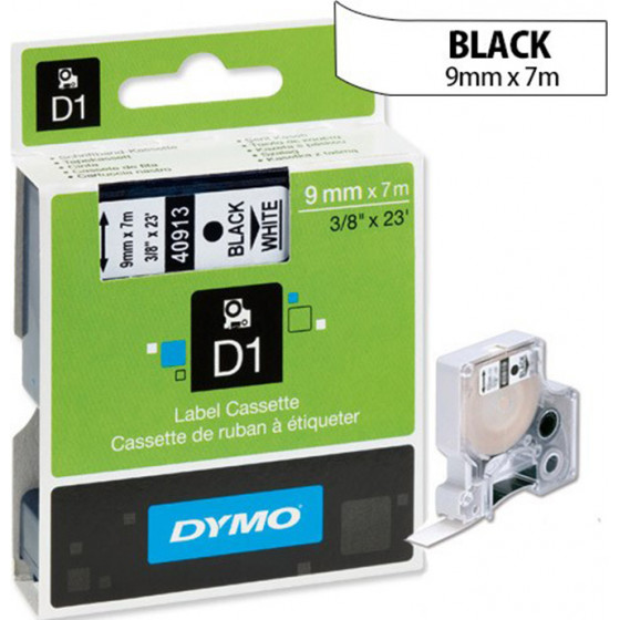 Dymo ������ ������������� D1 40913 9mmx7m Black on White - (S0720680)