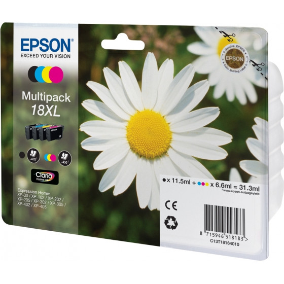 Epson ������ Inkjet No.18 XL Multipack - (C13T18164012)