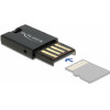 DeLock card reader USB 2.0 ��� ������ ������ micro SD, ����� - (91603)