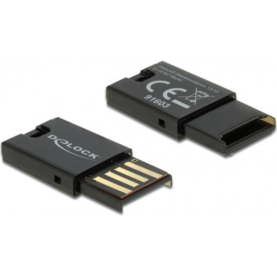 DeLock card reader USB 2.0 ��� ������ ������ micro SD, ����� - (91603)