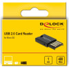 DeLock card reader USB 2.0 ��� ������ ������ micro SD, ����� - (91603)