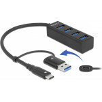 DeLock USB hub 63828 4x USB 3.2 Gen 1, 5Gbps, ����� - (63828-DL)
