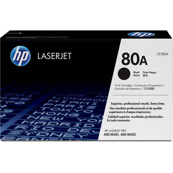 HP 80A LaserJet Black Toner (2.7k) - (CF280A)