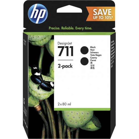 HP ������ Inkjet No.711 Black 2-Pack - (P2V31A)