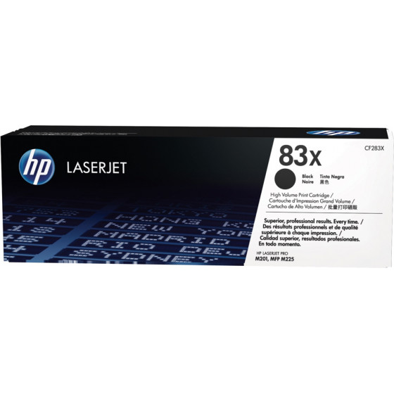 HP Toner 83X LJ PRO M201/MFP M225 HC Black (2.2k) - (CF283X)