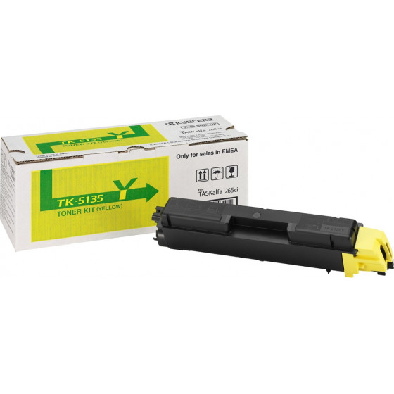 Kyocera TASKALFA 265CI/266CI TNR YELLOW (5k) (TK-5135Y) - (1T02PAANL0)