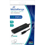 MediaRange USB Type-C(TM) to USB 3.0 hub 1:4, bus-powered, black - (MRCS508)