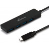 MediaRange USB Type-C(TM) to USB 3.0 hub 1:4, bus-powered, black - (MRCS508)