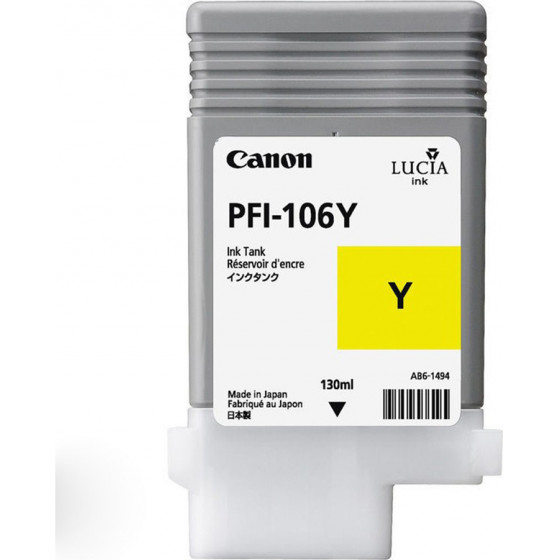 Canon ������ Inkjet PFI-106Y Yellow - (6624B001)