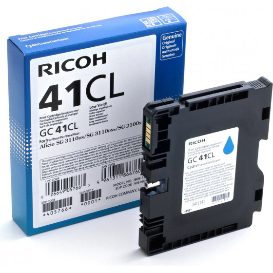 Ricoh GC 41CL GEL INK CYAN 600p (GC-41CL) - (405766)