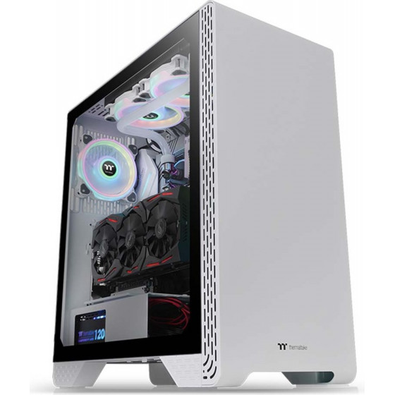 Thermaltake S300 Tempered Glass Snow Mid-Tower Chassis - (CA-1P5-00M6WN-00)