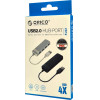Orico USB 2.0 hub FL02, 4x USB ports, ����� - (FL02-BK-BP)