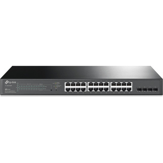 TP-Link JetStream smart switch 24-Port PoE+, 4x SFP, Ver 4.0 - (TL-SG2428P)