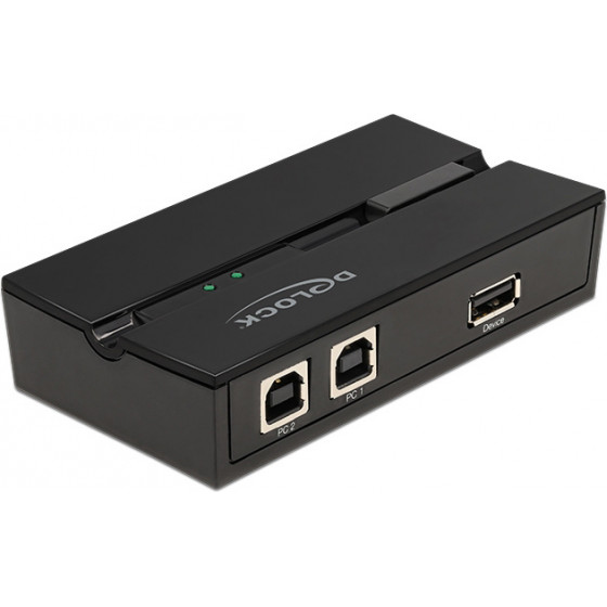 DeLock USB 2.0 switch 11491, 2x USB Type B �� USB, �� �������, ����� - (DE-11491)
